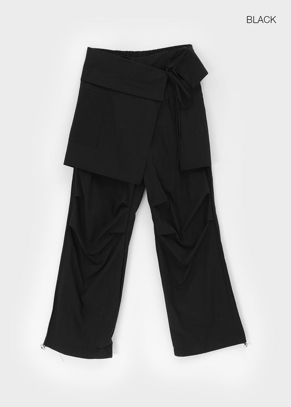 Robzel Layered Wrap Skirt Pants