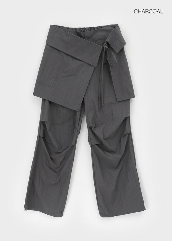 Robzel Layered Wrap Skirt Pants