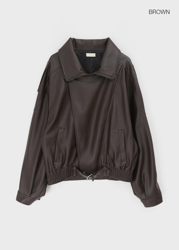 Tiku Double Collar Belt Rider Jacket