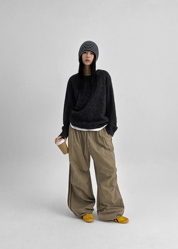 (UNISEX) Nuadi Line Parachute Wide Pants