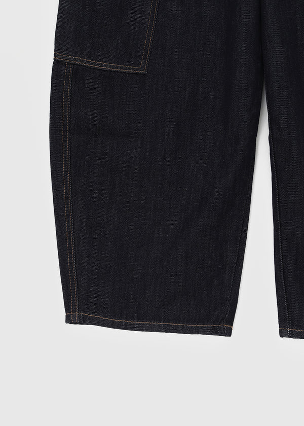 Benyun Non-fade Raw Balloon Cargo Denim Pants