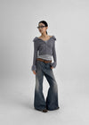 Kitsuru Wide Bootcut Denim Pants