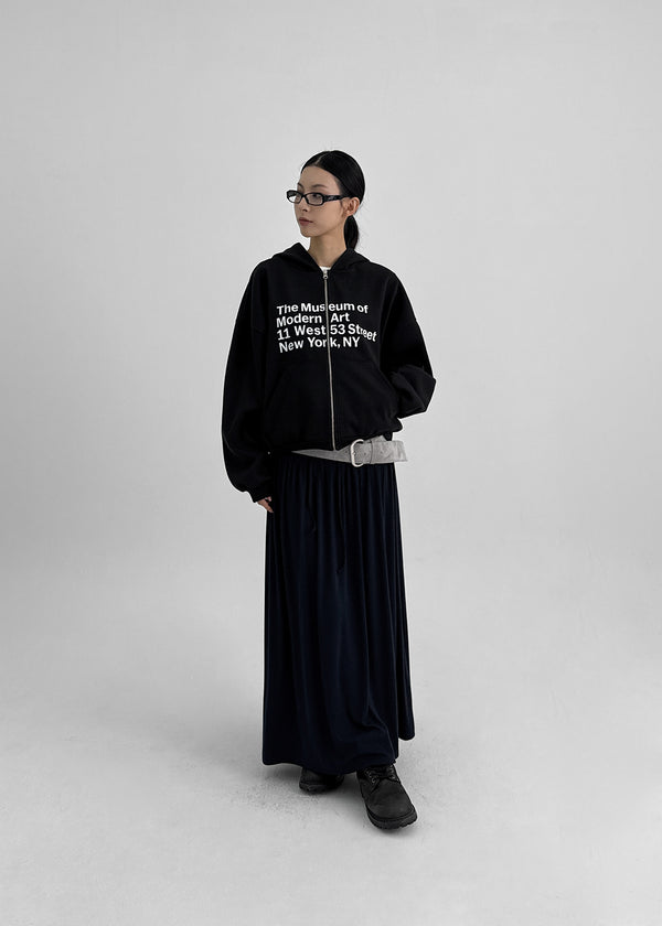 Tomak Lettering Loose Fit Hooded Zip-up