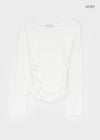 Ratne Shirring Long-sleeved T-shirt