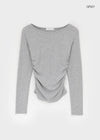 Ratne Shirring Long-sleeved T-shirt