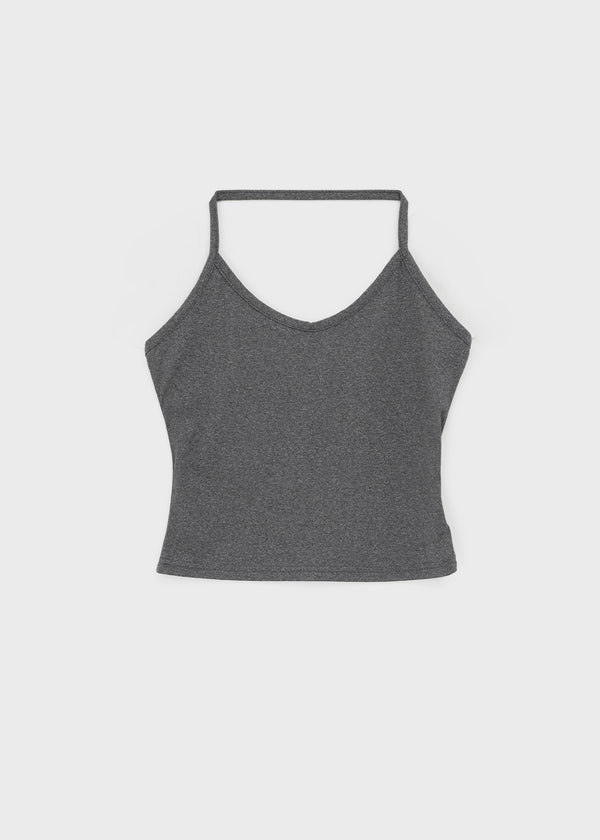 Popoa Set - Striped Long-sleeved T-shirt, Halter Top