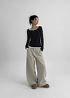 (UNISEX) Trankie Carpenter Balloon Wide Cotton Pants
