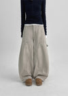 (UNISEX) Trankie Carpenter Balloon Wide Cotton Pants