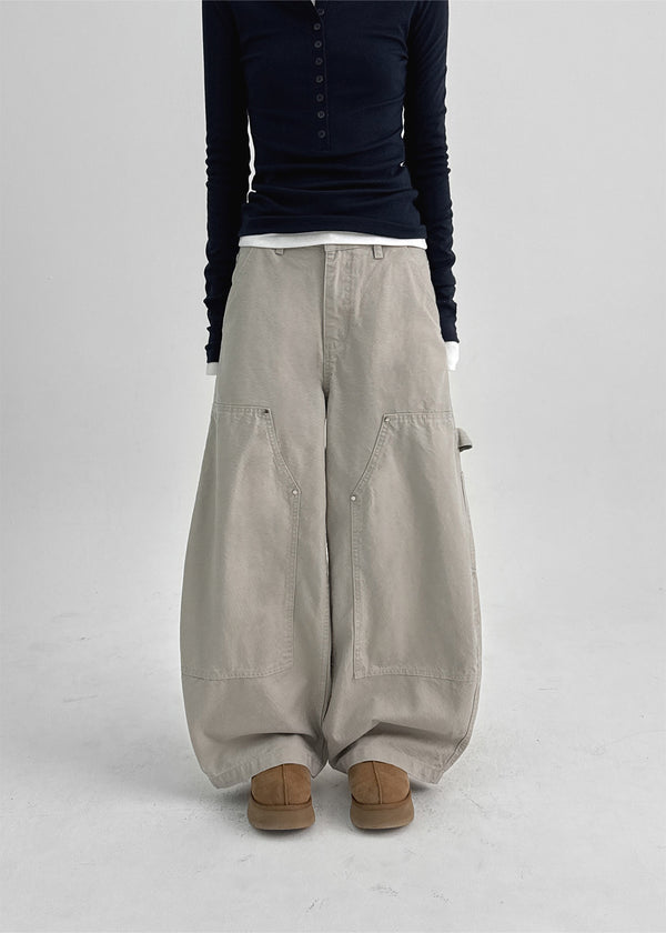 (UNISEX) Trankie Carpenter Balloon Wide Cotton Pants