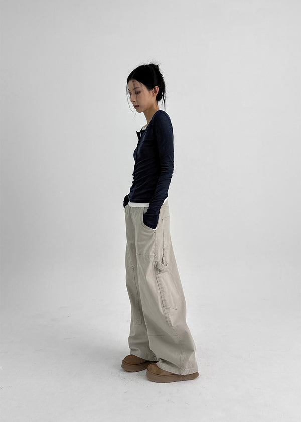 (UNISEX) Trankie Carpenter Balloon Wide Cotton Pants