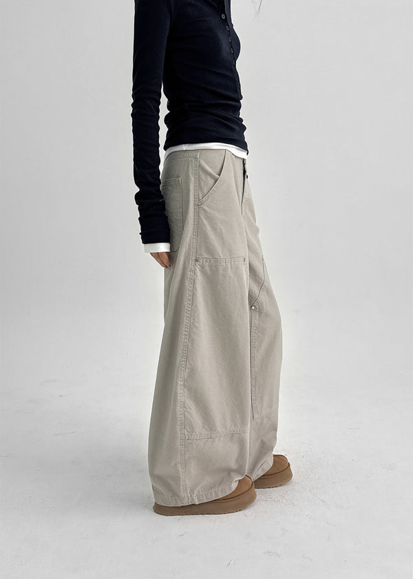 (UNISEX) Trankie Carpenter Balloon Wide Cotton Pants