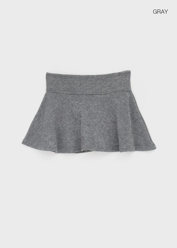 Whicom Flare Mini Skirt Pants