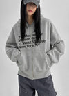 Tomak Lettering Loose Fit Hooded Zip-up