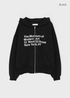 Tomak Lettering Loose Fit Hooded Zip-up