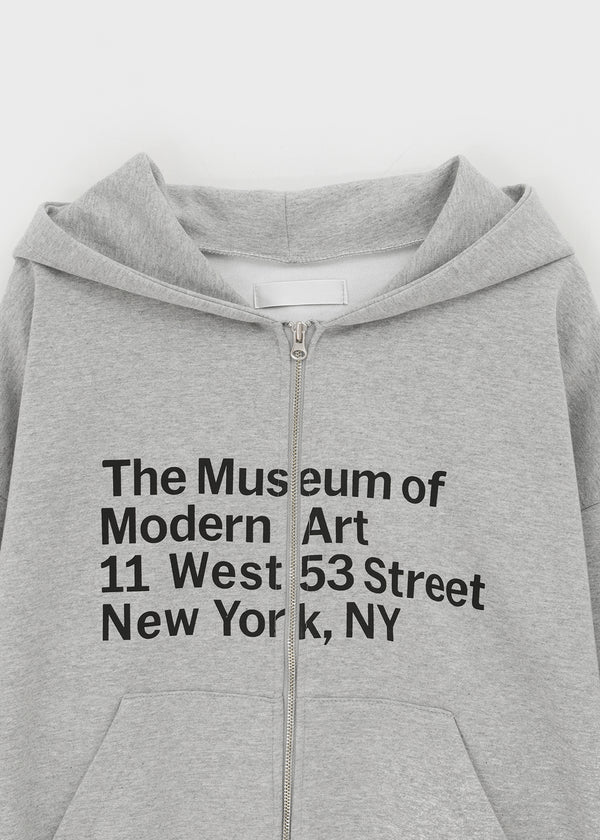 Tomak Lettering Loose Fit Hooded Zip-up