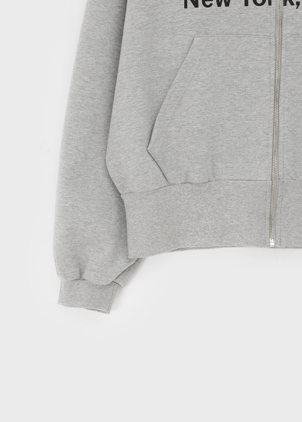 Tomak Lettering Loose Fit Hooded Zip-up