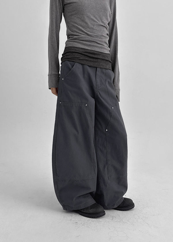 (UNISEX) Trankie Carpenter Balloon Wide Cotton Pants