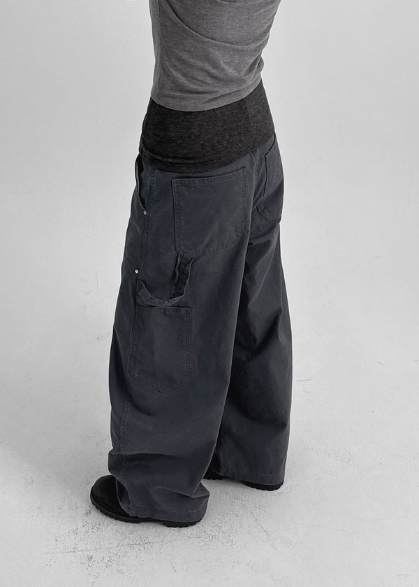 (UNISEX) Trankie Carpenter Balloon Wide Cotton Pants