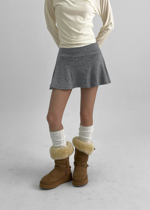 Whicom Flare Mini Skirt Pants