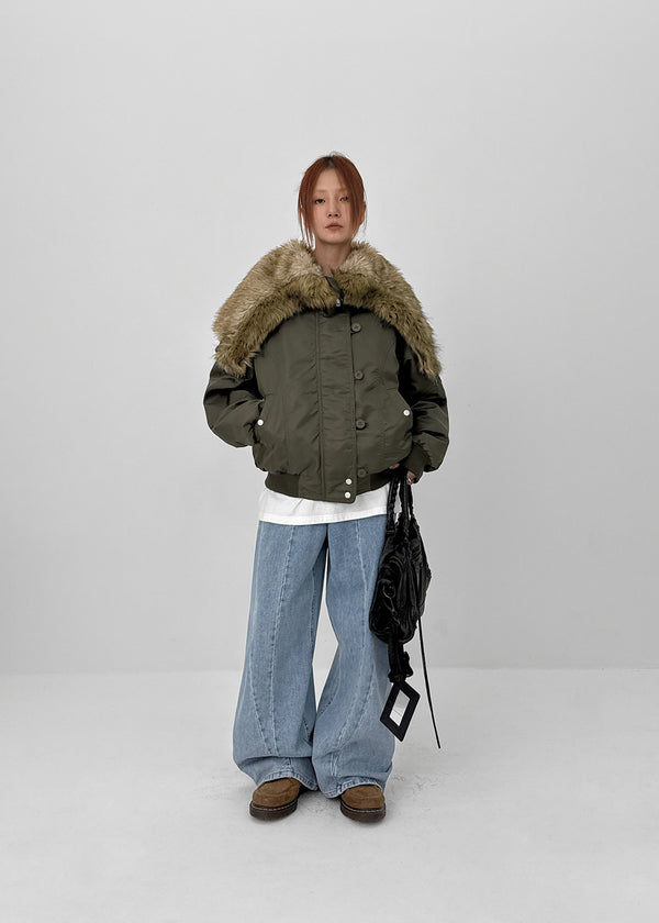 Purek Cut Wide Balloon Denim Pants