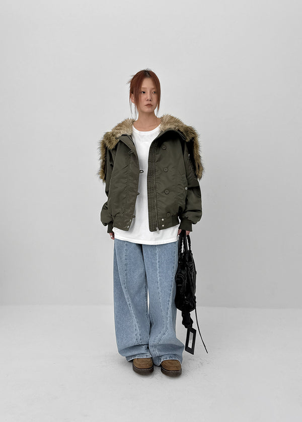 Purek Cut Wide Balloon Denim Pants