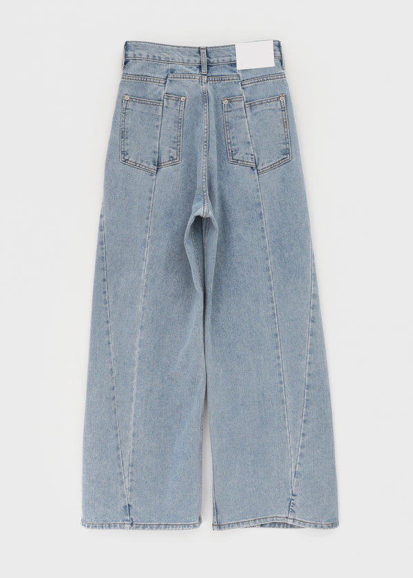 Purek Cut Wide Balloon Denim Pants