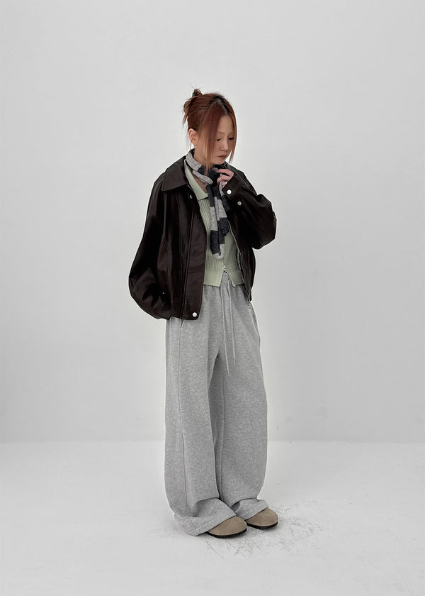 All-net two-way knit zip-up