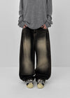 Kelant Washed Wide Denim Pants