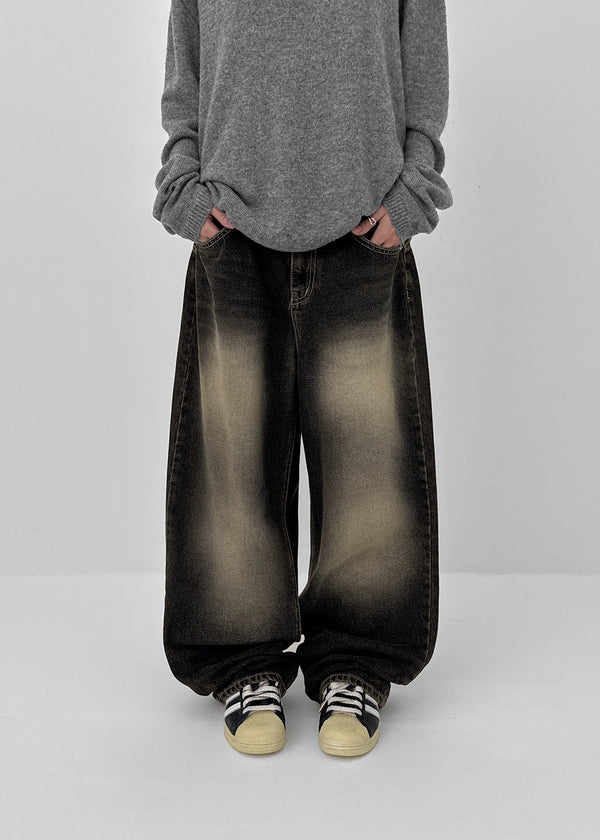 Kelant Washed Wide Denim Pants