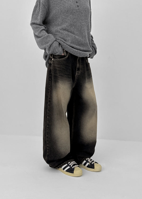 Kelant Washed Wide Denim Pants