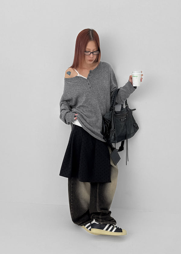 Kelant Washed Wide Denim Pants