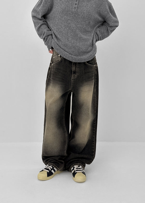 Kelant Washed Wide Denim Pants
