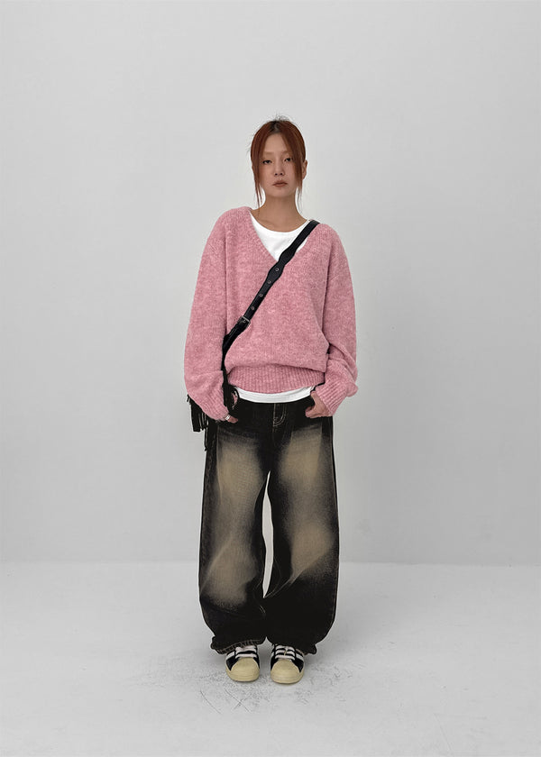 Kelant Washed Wide Denim Pants