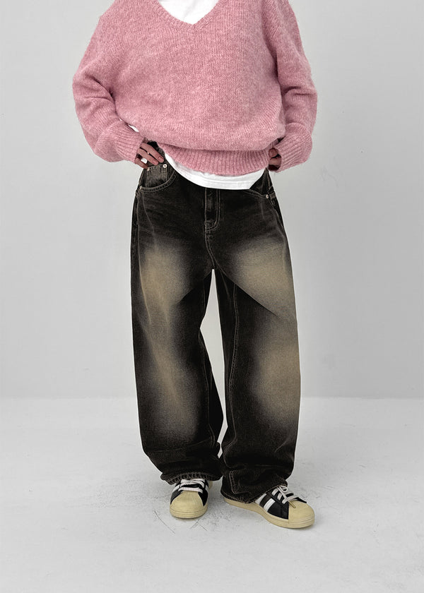 Kelant Washed Wide Denim Pants