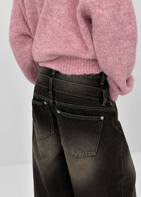 Kelant Washed Wide Denim Pants