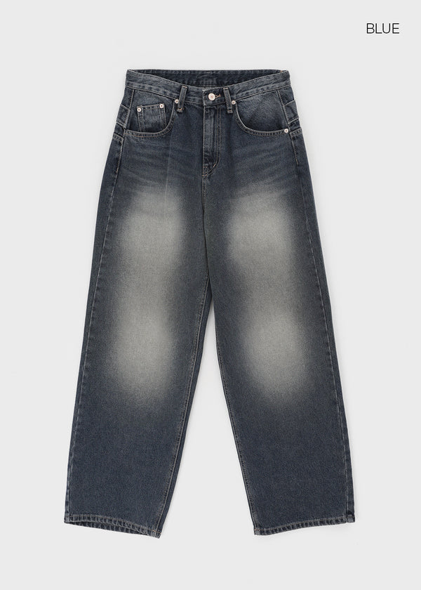 Kelant Washed Wide Denim Pants