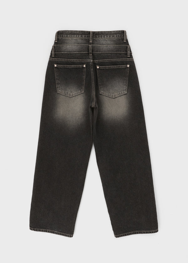 Kelant Washed Wide Denim Pants