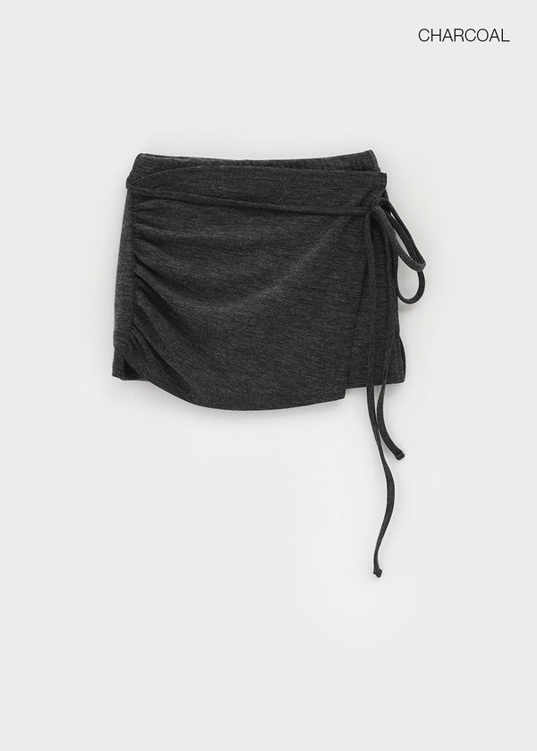 Moherne Banding Mini Wrap Skirt Pants