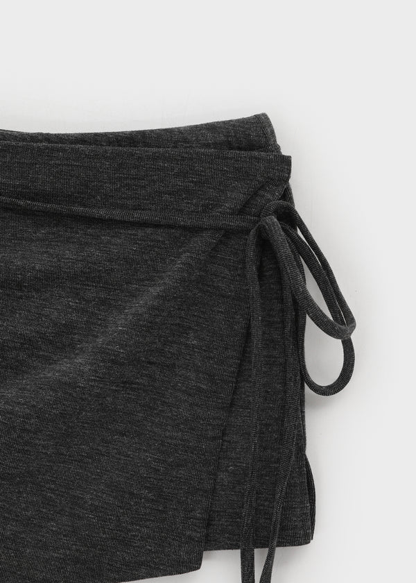 Moherne Banding Mini Wrap Skirt Pants