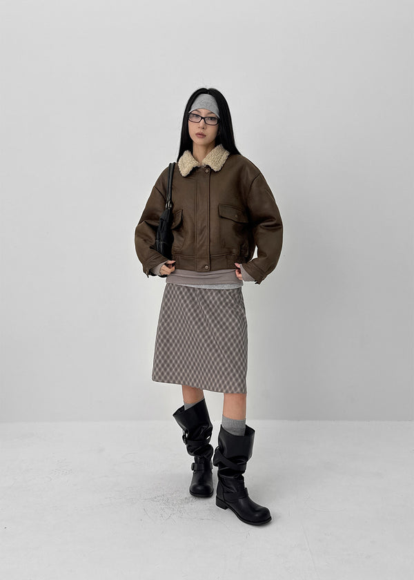 Bano Check Midi Skirt