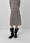 Bano Check Midi Skirt