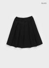Lunette Pleated Midi Skirt
