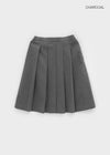 Lunette Pleated Midi Skirt