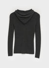 Liene Button Ribbed Hooded Knit