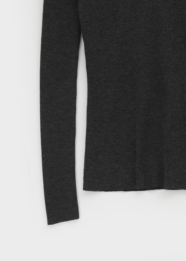 Liene Button Ribbed Hooded Knit