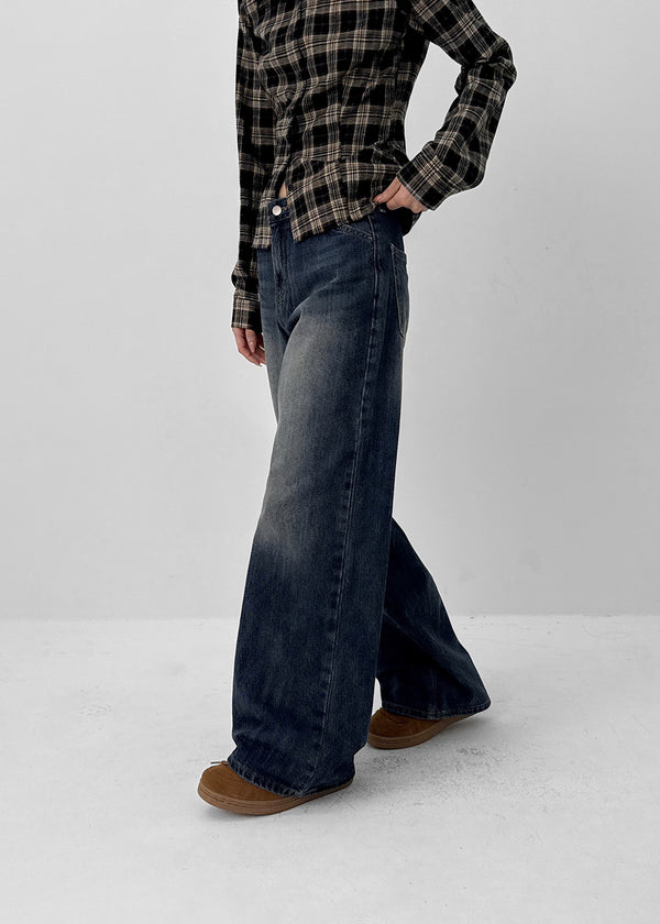 Daboni Washed Wide Denim Pants