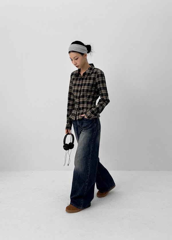 Daboni Washed Wide Denim Pants