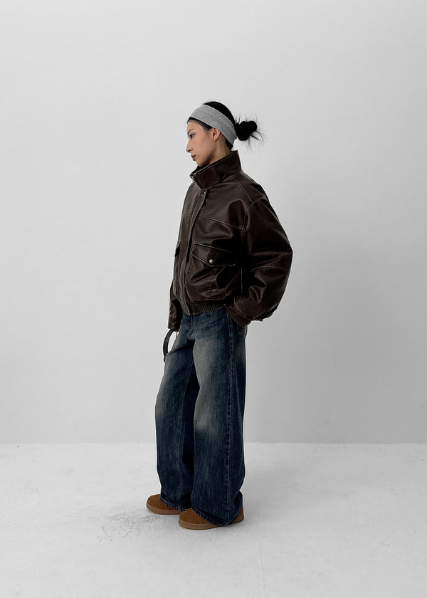 Daboni Washed Wide Denim Pants