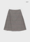 Bano Check Midi Skirt