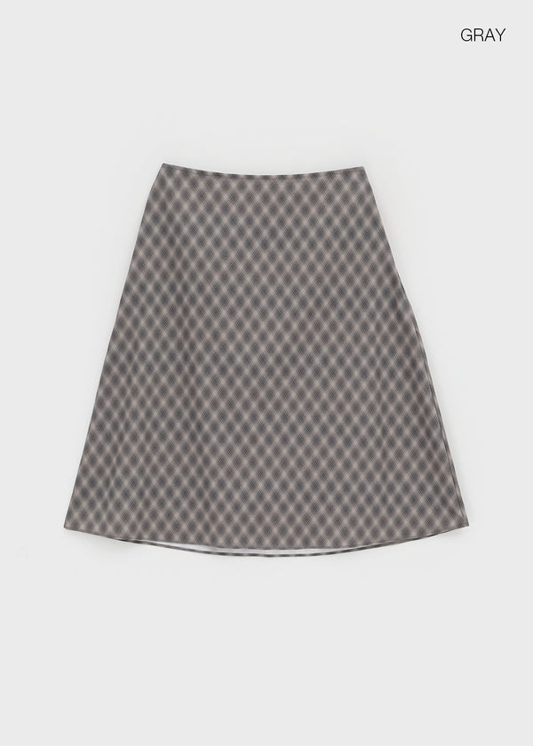 Bano Check Midi Skirt
